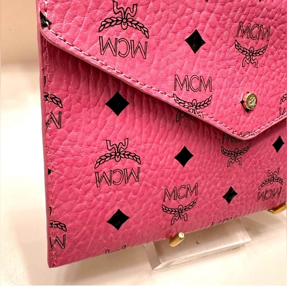 MCM Pink Logo Envelope Pouch -New. Additional colors available. - Picture 2 of 14